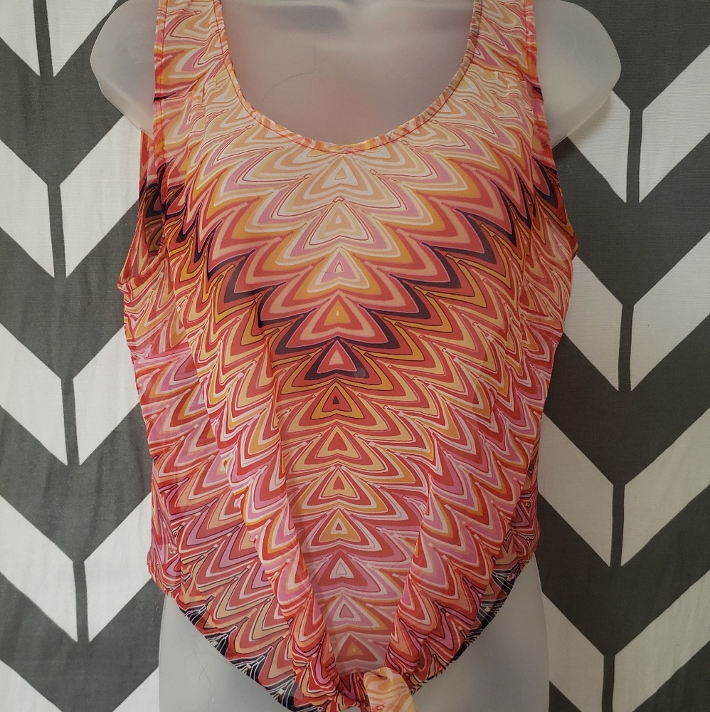 Sheer Front-Tie Top